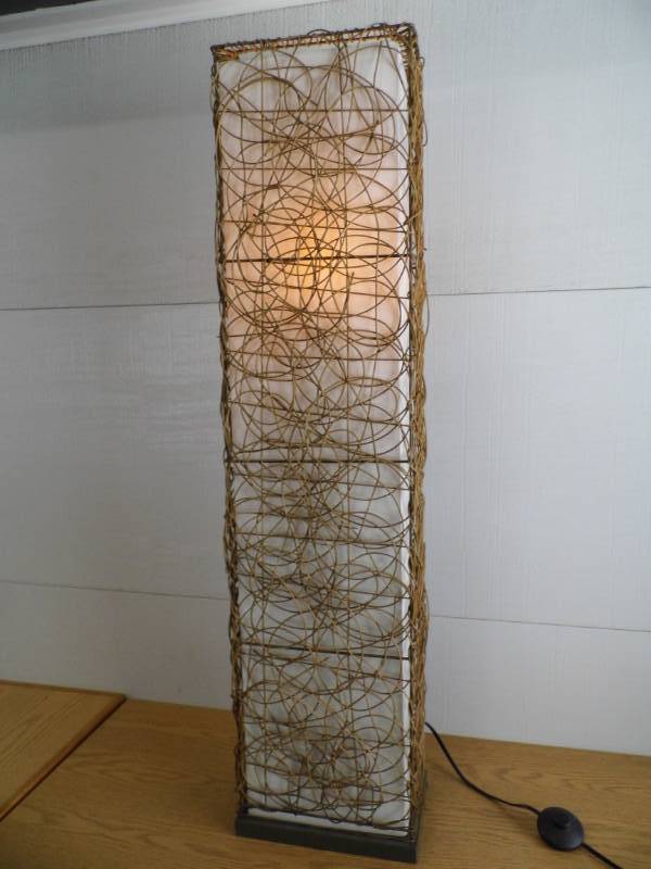 lot 47 image: WickerVine Lamp