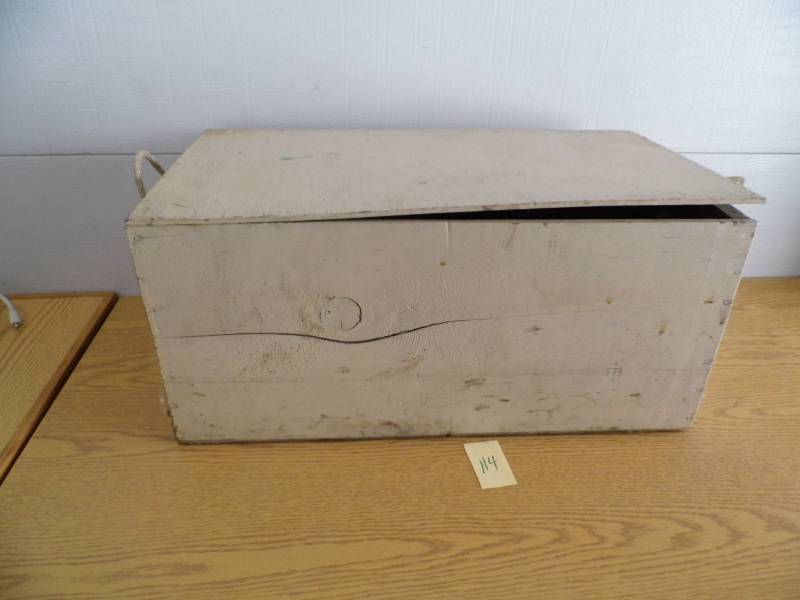 lot 114 image: Wooden Trunk