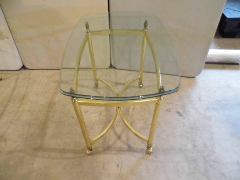 lot 142 image: Brass End Table