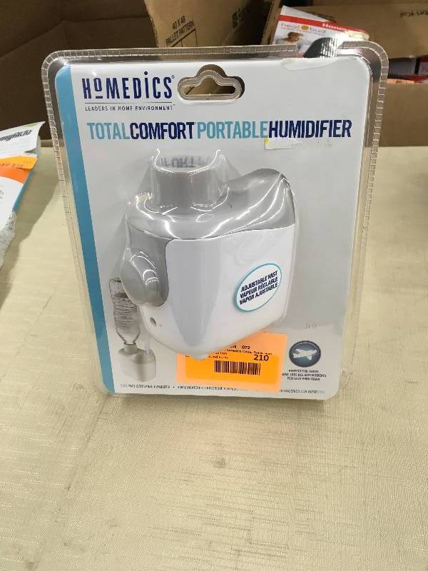 lot 210 image: Homedics Total Comfort Portable Humidifier, Retail $24.99