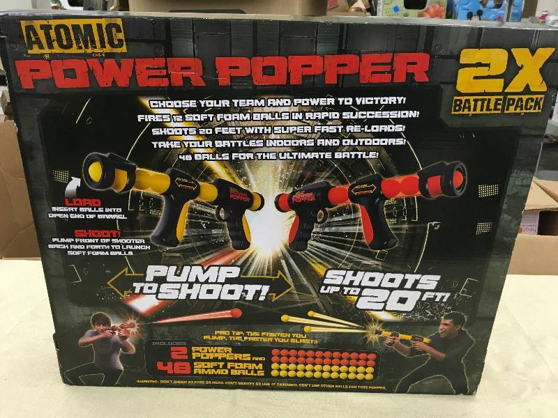 lot 214 image: Atomic Power Popper 2X Battle Set, Retail $24.99
