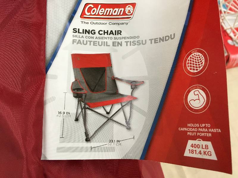 coleman sling chair red