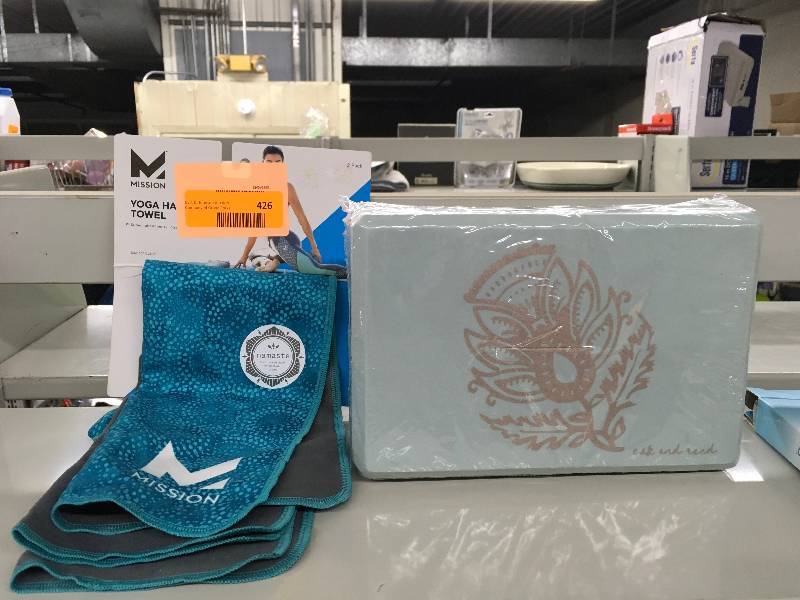 lot 426 image: Yoga Block & Yoga Towel, Retail $23.99