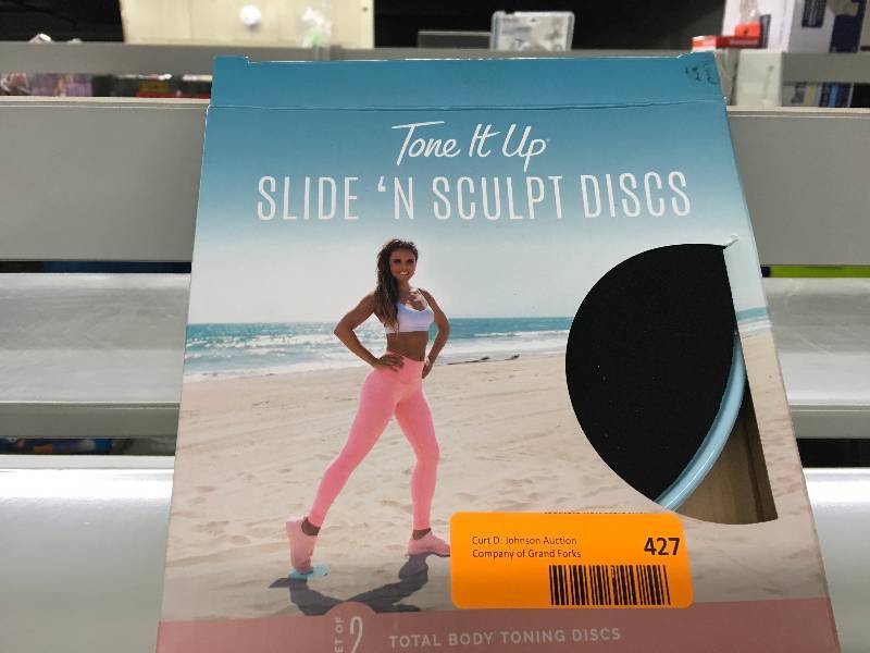 lot 427 image: Tone It Up Slide N Sculpt Discs, Retail $12.99