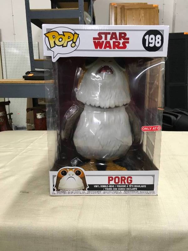 lot 433 image: POP Porg Collectible, Retail $29.99