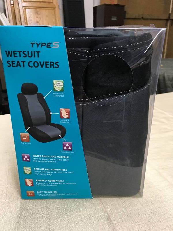 lot 436 image: Type S Embossed Wetsuit Seat Cover - 2pk, Retail $29.99