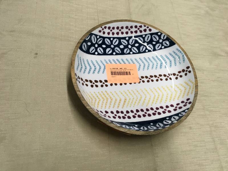 lot 459 image: Threshold Wooden Serving Bowl, Retail $14.99