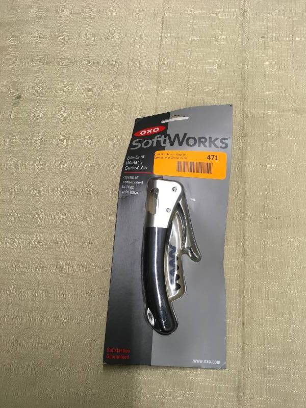 lot 471 image: OXO Softworks Double Lever Waiters Corkscrew, Retail $12.99