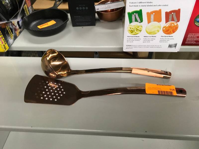 lot 514 image: Copper Ladle and Spatula, Retail $14.99