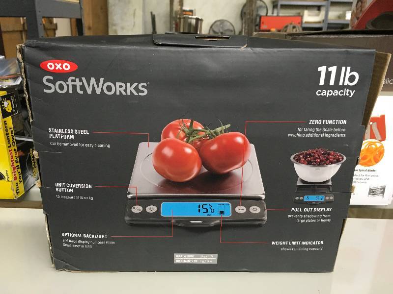 lot 518 image: OXO Softworks 11lb Food Scale, Retail $29.99