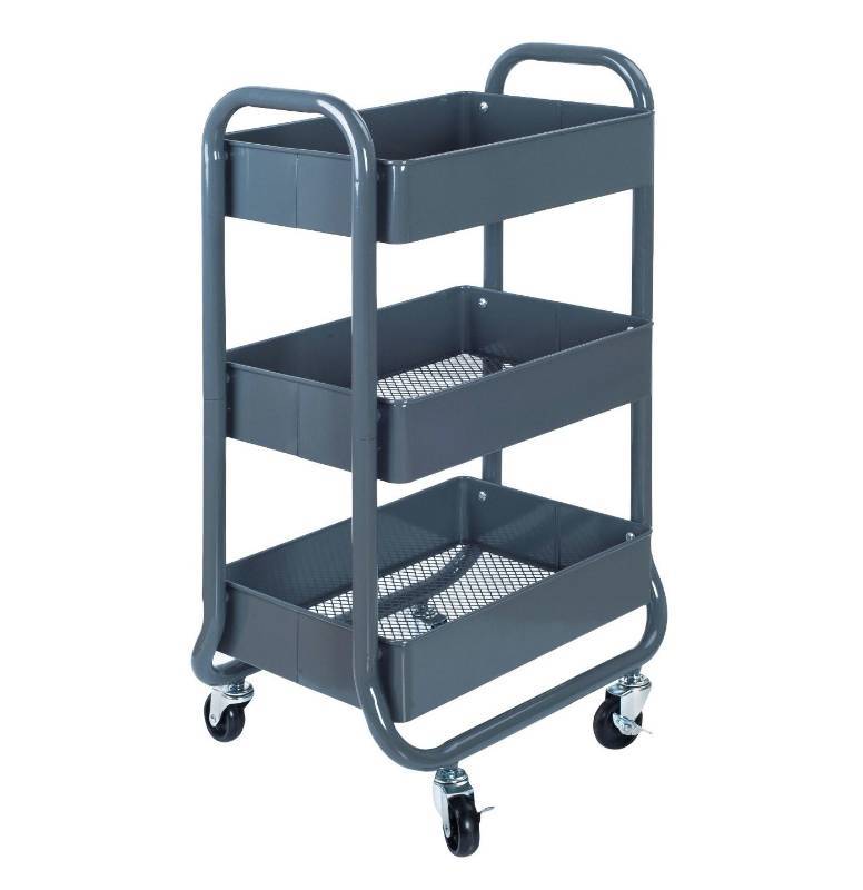 lot 479 image: 3-Tier Metal Utility Cart - Made By Design, Retail $29.99