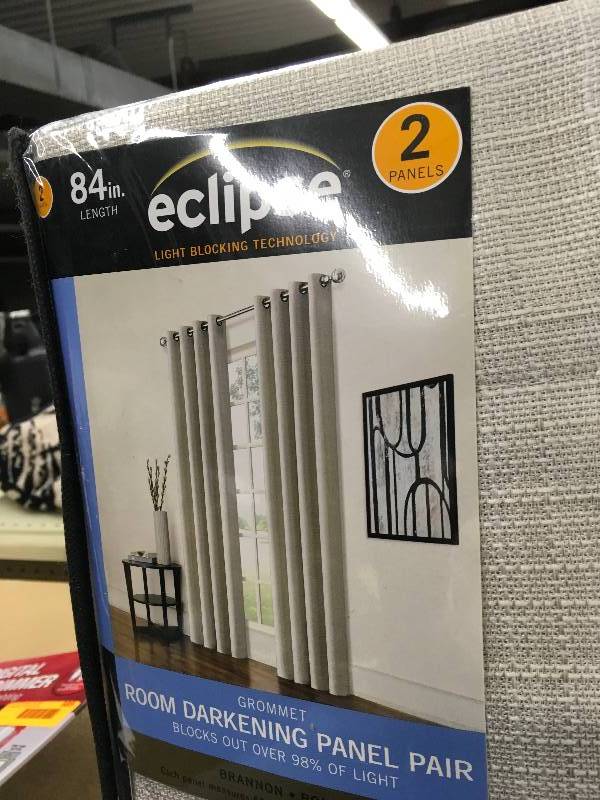 Eclipse Grommet Room Darkening Panel Pair, Retail $19.99