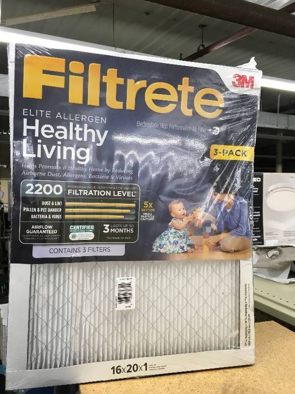 Filtrete 16X20X1 Air Filters, Retail $39.99