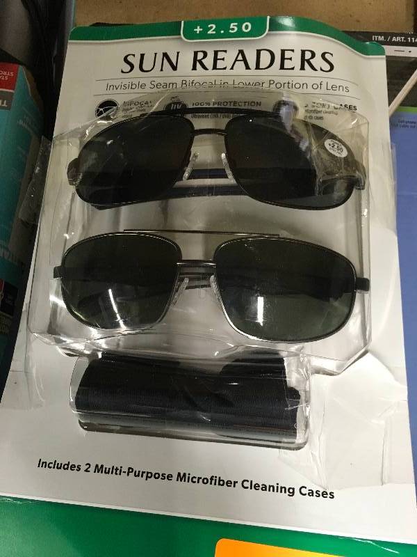 Sun Readers 2.50, Retail $14.99