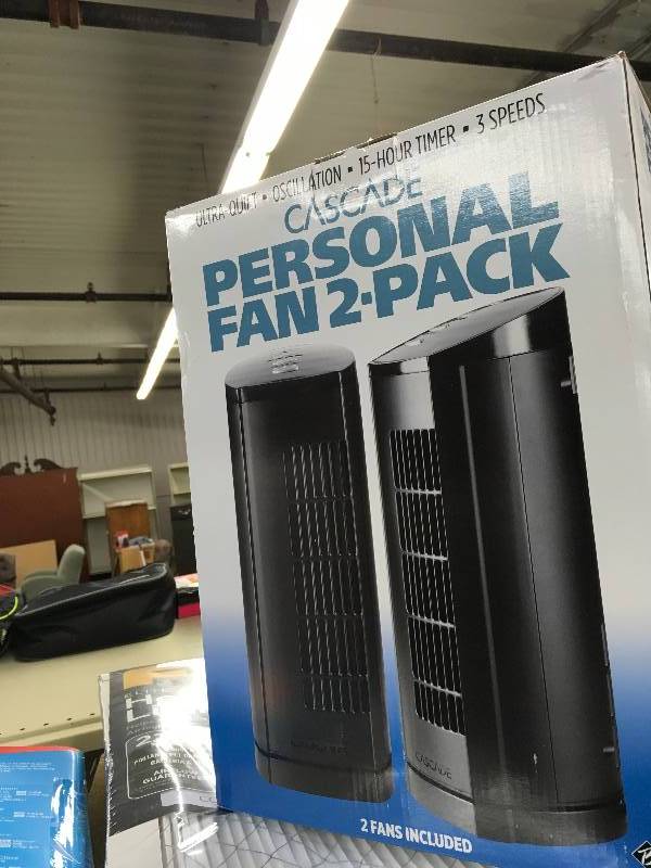 Cascade Personal Fan 2 Pack, Retail $19.99