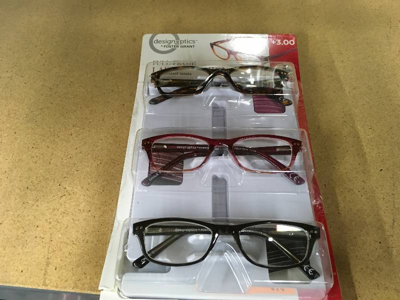 3PK Readers Glasses 3.00, Retail $18.99