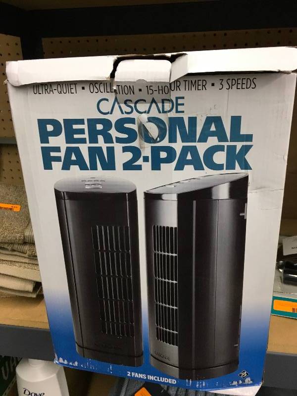 Cascade Personal Fan 2 Pack, Retail $19.99