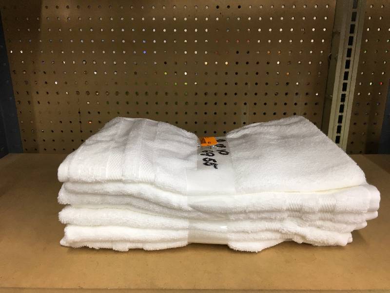 4PK White Hand Towels, Retail $10.99