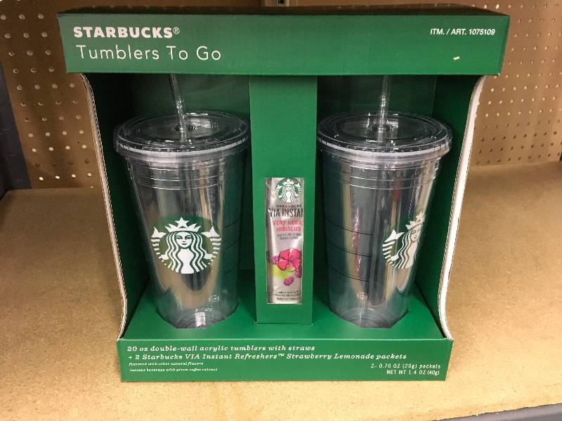 Starbucks Two Pack Tumblers, Retail $30.00