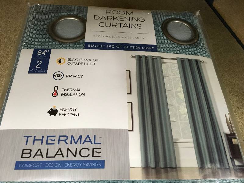 Thermal Balance Curtains, Retail $21.99