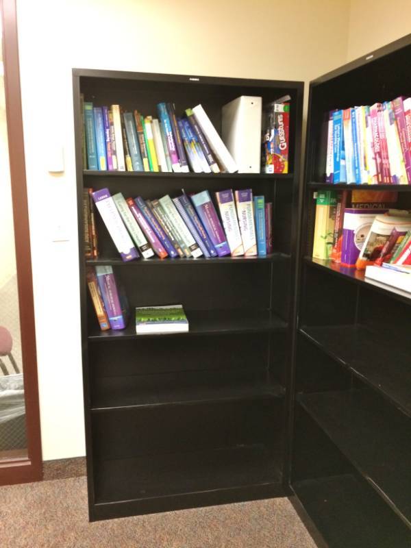lot 17 image: MSRP $300 HON Brigade Metal 5 Shelf Black Bookcase 71 x 34 12 x 12 58 - Like New Condition - 4 Shelves Adjustable - Each Shelf Can Support 100lbs