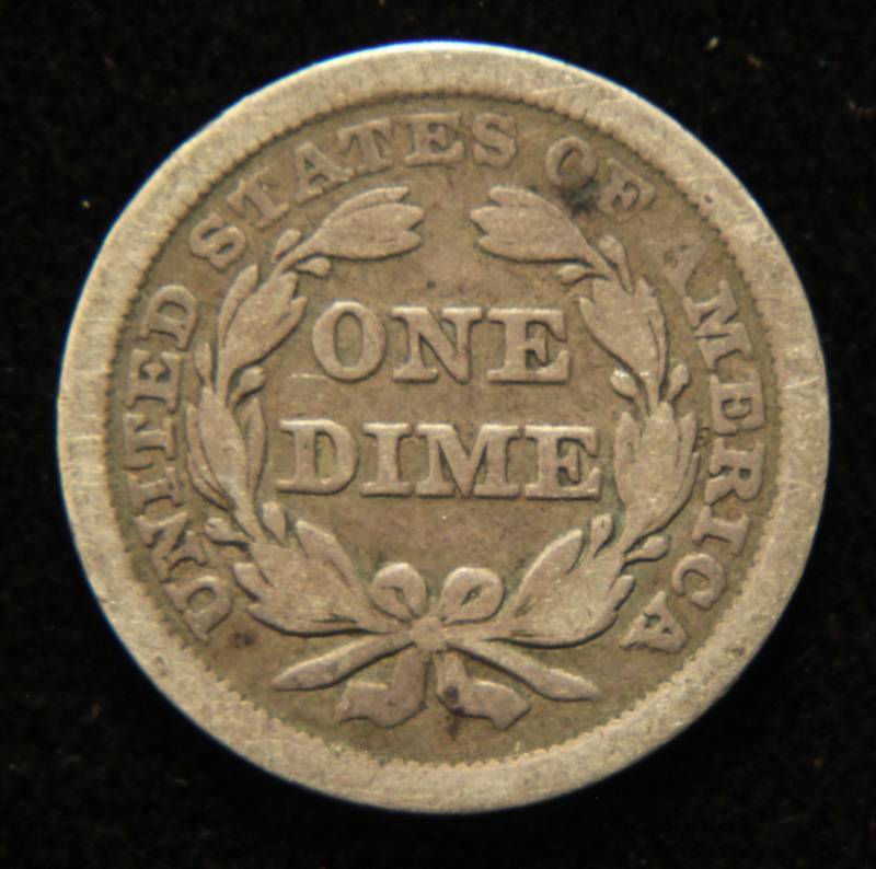 1856 US SEATED LIBERTY SILVER DIME