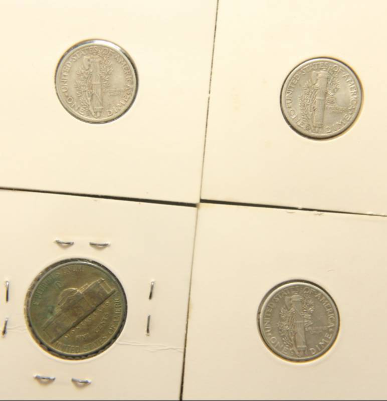 GROUP OF 4 US COINS AS PICTURED