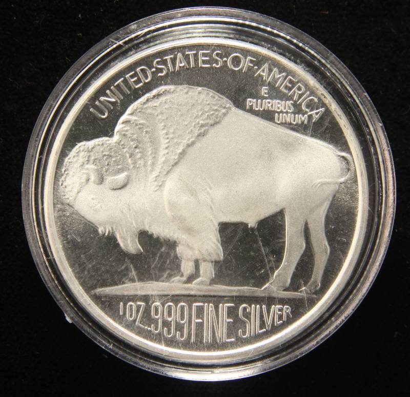 1 TROY OZ. .999 FINE SILVER INDIAN DESIGN IN AIRTITE
