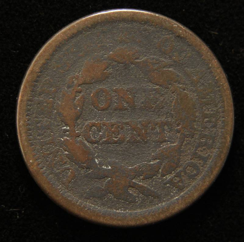 1845 US BRAIDED HAIR LARGE CENT