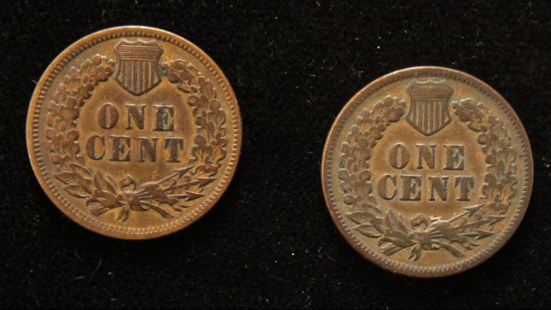 2 INDIAN HEAD CENTS 1894 & 1895 F-VF
