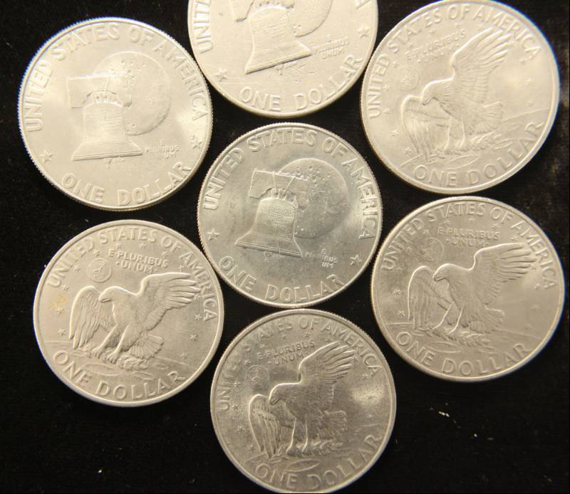 GROUP OF 7 EISENHOWER DOLLARS