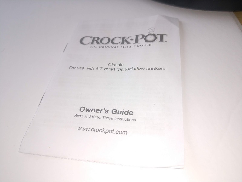 Crockpot Classic 4.5Qt Slow Cooker SCR450-PT