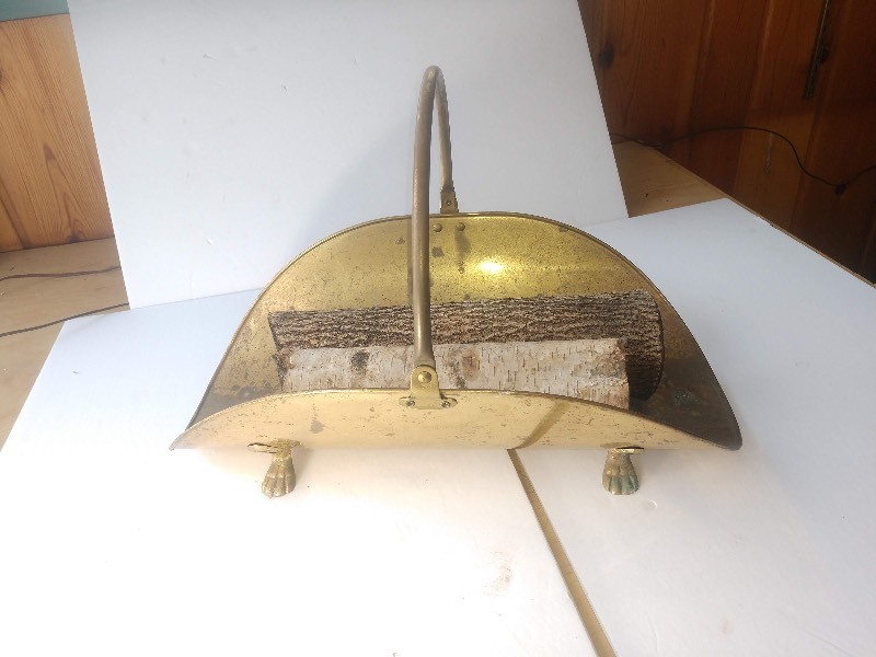 lot 45 image: Antique Fireplace Metal Wood Rack
