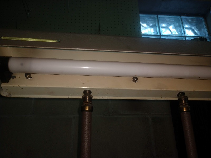 lot 102 image: WORKS Vintage Brown Tanker Desk Lamp