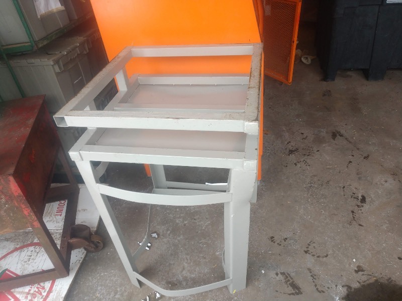 lot 132 image: Sand Blast CabinetRoll Top Shop Cabinet, 2 Table Bases