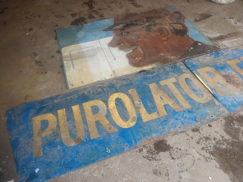 lot 133 image: Vintage Motorworks Advertising Sign Purolator Filters