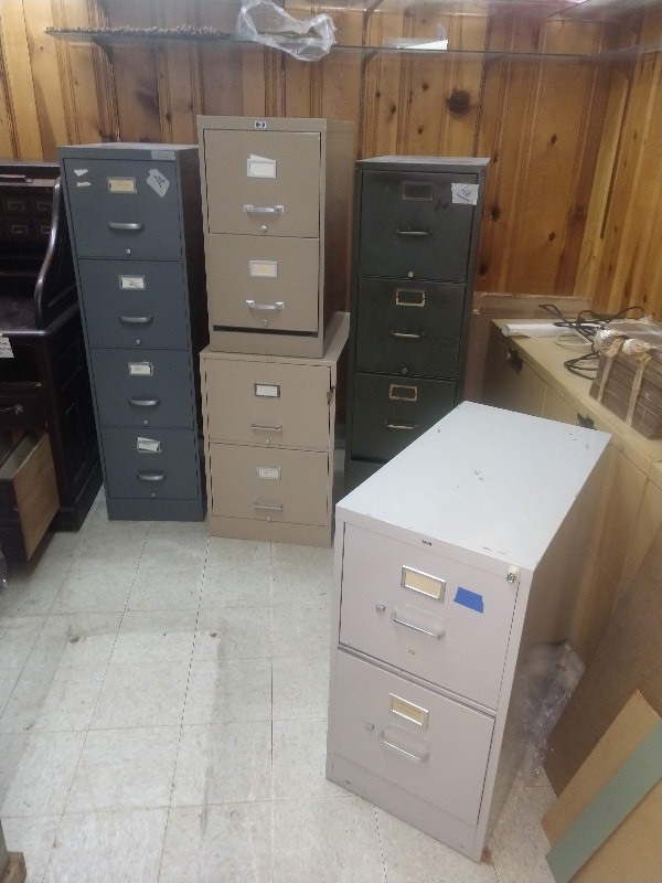 lot 118 image: Five Metal File Cabinets