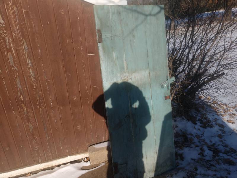 lot 143 image: Vintage Z Frame Barn Door, Green