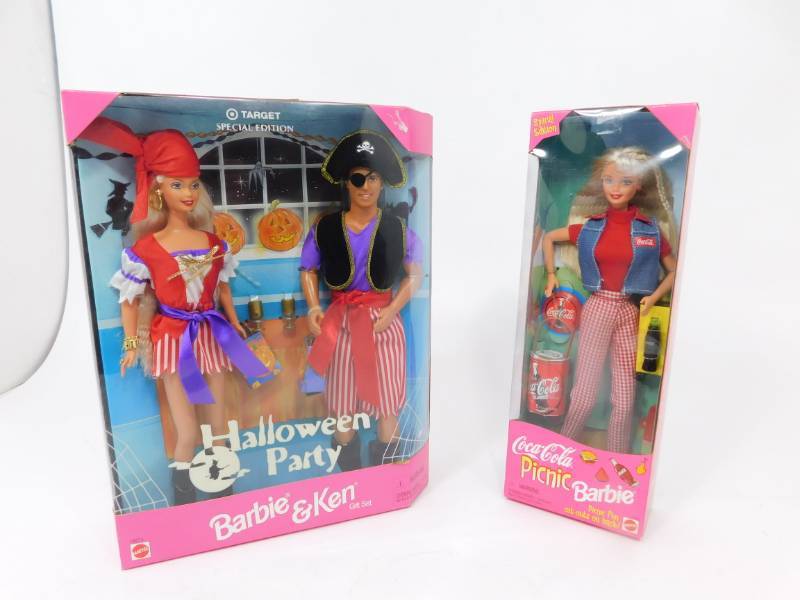 lot 4 image: Mattel Barbie & Ken Gift Set  &  Coca Cola Picnic Barbie