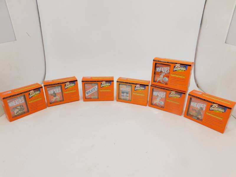 lot 34 image: (Seven)  Wheaties 75 Years Of Champions 1924-1999 Commemorative Edition Babe Ruth Mini Box Collectible