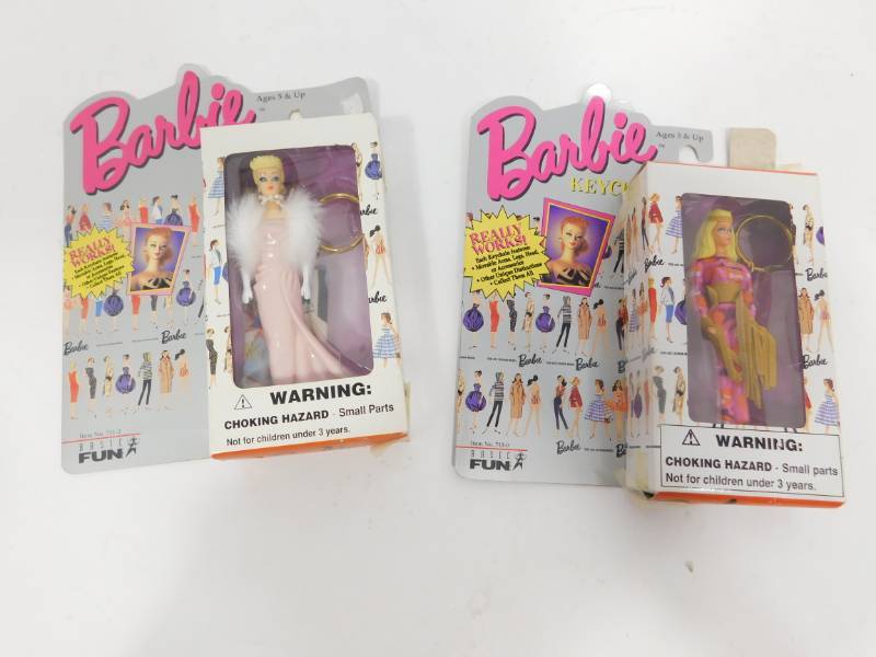 lot 60 image: Two Keychains (Barbie Teenage Fashion) & (Enchanted Evening Barbie Doll Fashion)