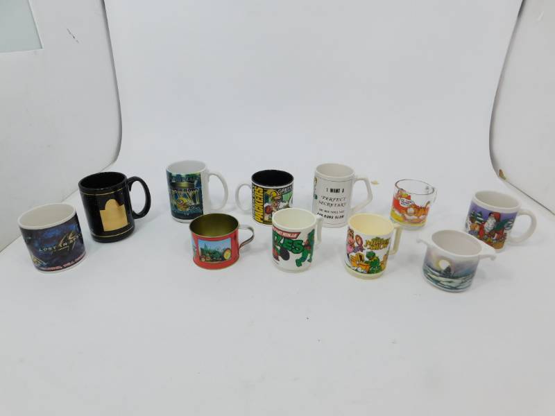 lot 78 image: Eleven Coffee Mugs With Various Sayings On Them