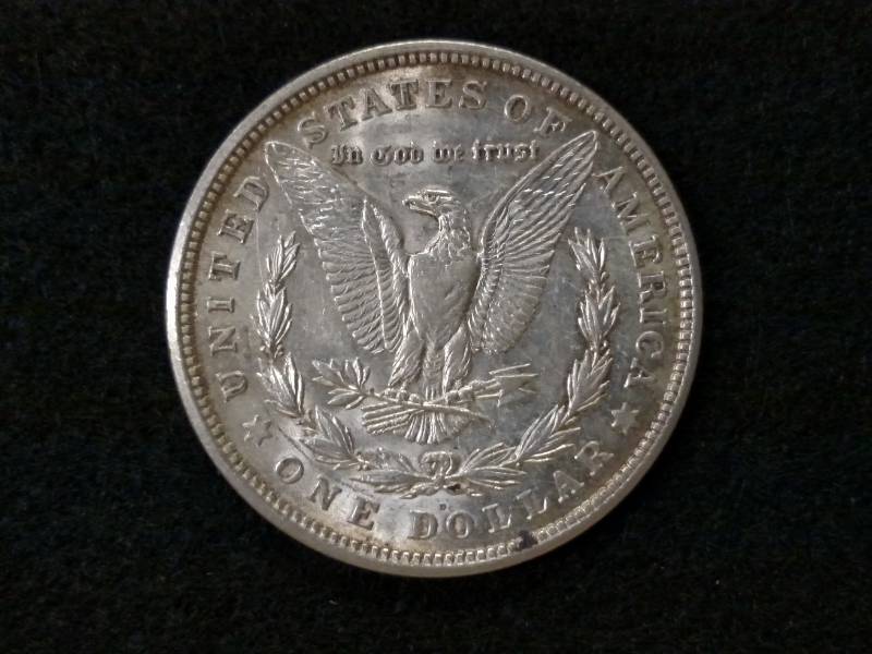 lot 9 image: 1921 D Morgan Silver Dollar...