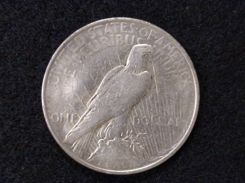 lot 20 image: 1923 D Peace Silver Dollar...