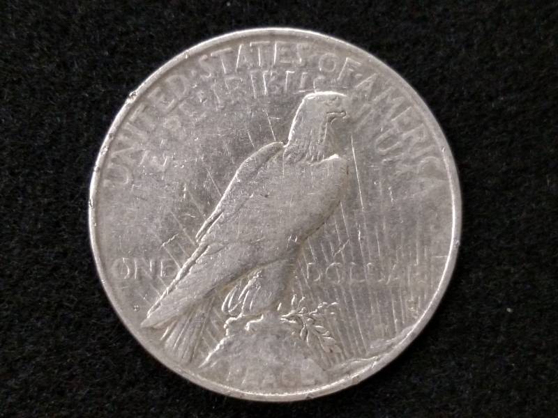 lot 21 image: 1923 D Peace Silver Dollar...