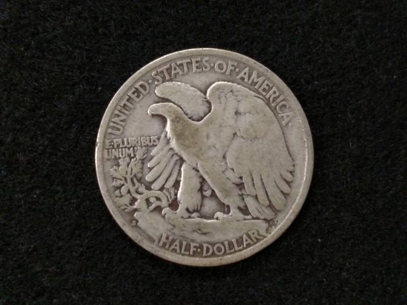 lot 39 image: 1937 S Walking Liberty Silver Half ...