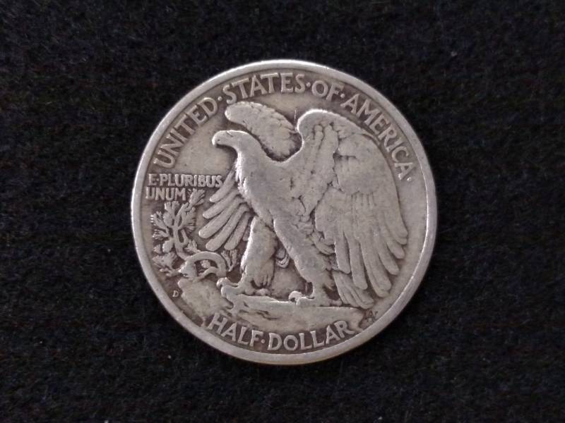 lot 50 image: 1943 D Walking Liberty Silver Half ...