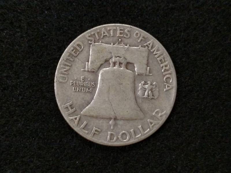 lot 60 image: 1948 D Franklin Silver Half Dollar...