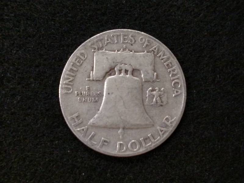 lot 62 image: 1949 S Franklin Silver Half Dollar...