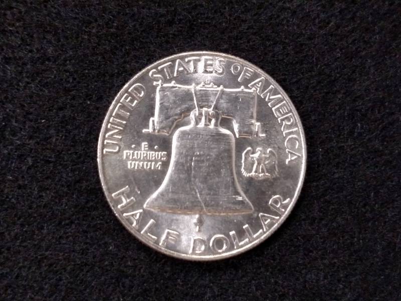 lot 69 image: 1953 D AU Franklin Silver Half Doll...